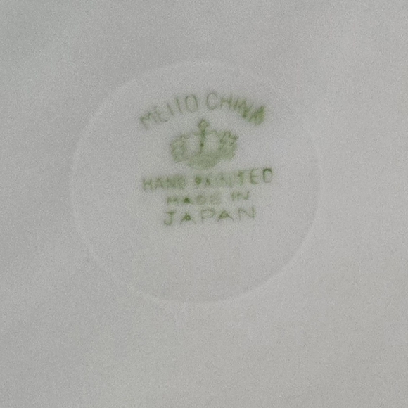 vintage rare meito china japan saucer poppy handpainted plates set of 4 - Picture 8 of 8